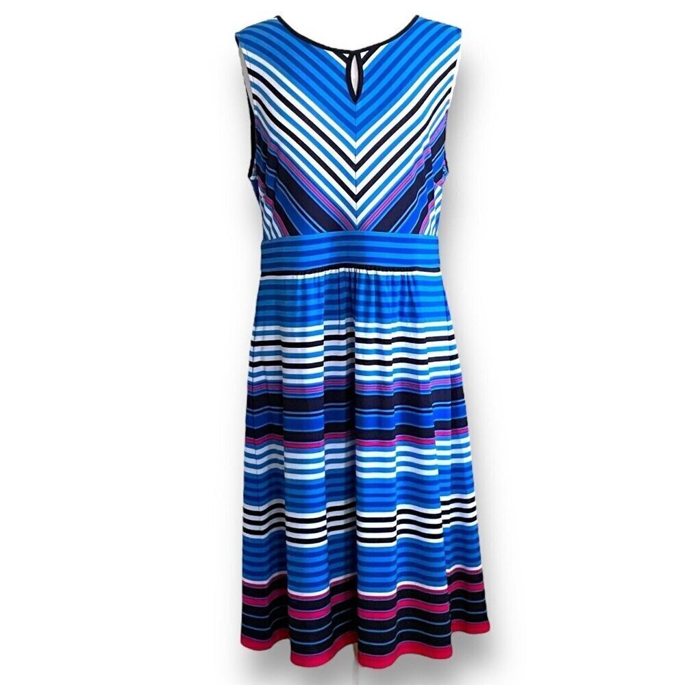 Talbots Blue and White Striped Dress